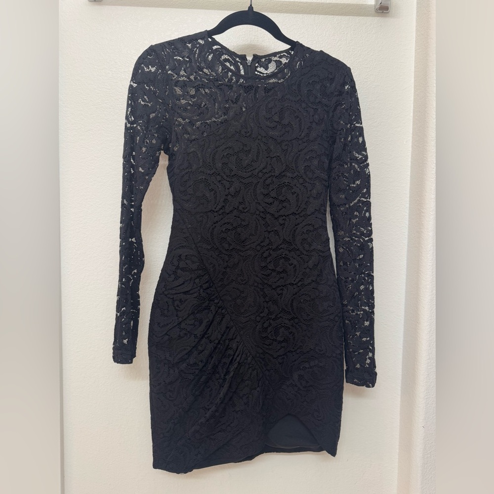 Parker Black Long Sleeve Bodycon Dress